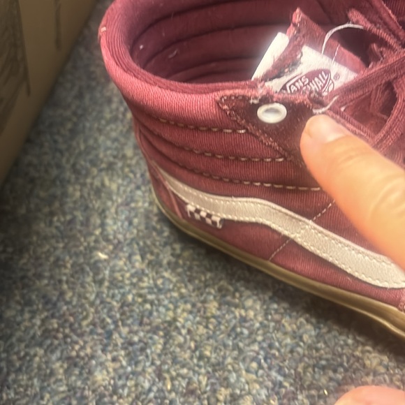 Vans Mens Sk8-Hi Maroon/Gum SZ.8 - Picture 12 of 12